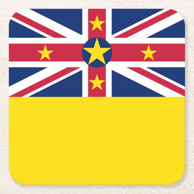 Niue Flag Rechteckiger Pappuntersetzer (Vorderseite)