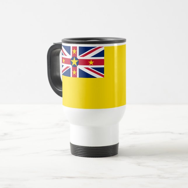 Niue Flag Reisebecher (Vorderseite Links)