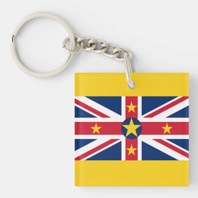 Niue Flag Schlüsselanhänger (Vorderseite)
