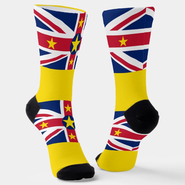 Niue Flag Socken (Gewinkelt)