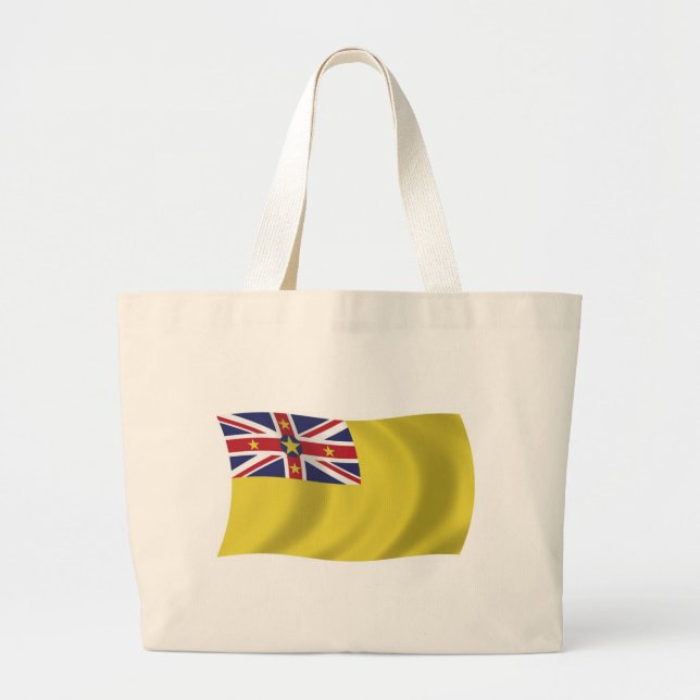 Niue Flag Tote Bag Jumbo Stoffbeutel (Vorne)