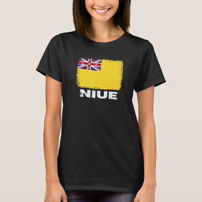 Niue Flag Unterstützung Niuuaner Frauen Männer T-Shirt (Vorderseite)