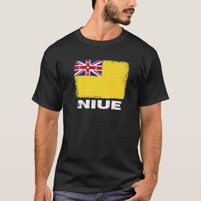 Niue Flag Unterstützung Niuuaner Frauen Männer T-Shirt (Vorderseite)
