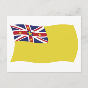 Niue-Flagge Postkarte