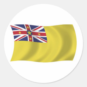 Niue-Flaggen-Aufkleber Runder Aufkleber