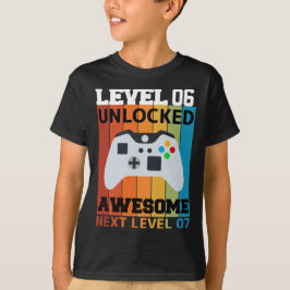 Niveau 06 T-shirt Anniversaire déverrouillé - Game