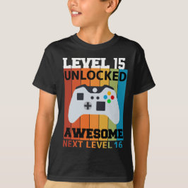 Niveau 15 T-shirt Anniversaire non verrouillé