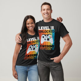 Niveau 18 T-shirt Anniversaire non verrouillé