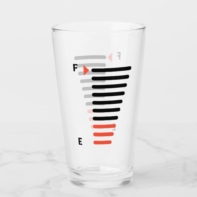 Niveau bière pour votre verre de bière (Devant)