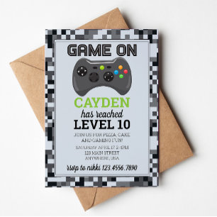 Niveau du jeu vidéo jusqu'à Gamer Invitation d'ann