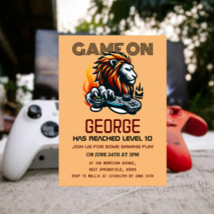 Niveau du jeu vidéo sur Gamer Invitation d'anniver