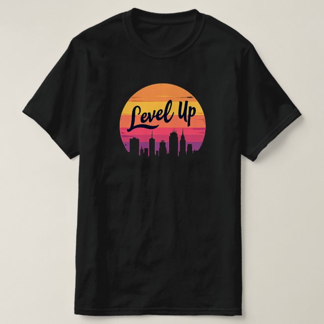 NIVEAU HAUT DE LA VILLE SKYLINE RETRO SUNSET (Design devant)
