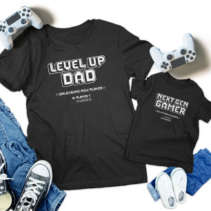 Niveau Haut Gamer Papa Enfant Joueur Gen Suivant J