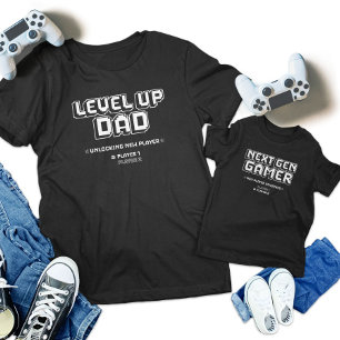 Niveau Haut Gamer Papa Enfant Joueur Gen Suivant J