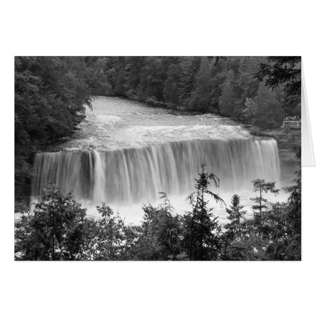 Niveaux de gris de Tahquamenon Upper Falls (Devant Horizontal)