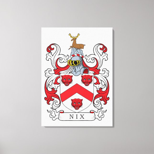 Nix Familienwappen Leinwanddruck (Vorderseite)