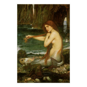 Nixe von John William Waterhouse Poster