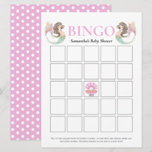 Nixen-Baby-Party unter dem Meer Bingo Einladung