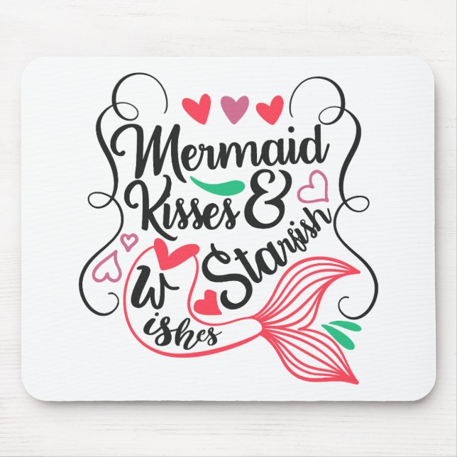 Nixen Küsse Seestern Wünsche Mousepad (Vorne)