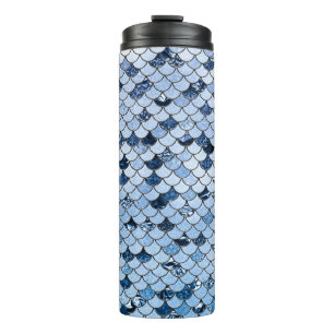 Nixen-Schuppen in Navy und Aqua Thermosbecher