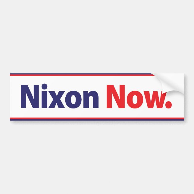 Nixon 1972 kämpfen jetzt Autoaufkleber (Vorne)