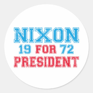 Nixon 1972 Wahl Runder Aufkleber