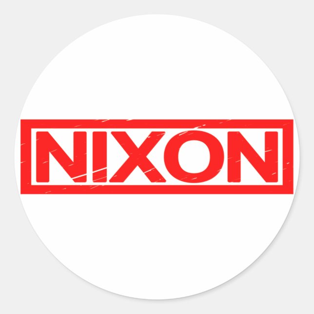 Nixon Briefmarke Runder Aufkleber (Vorderseite)