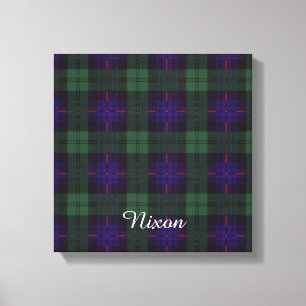 Nixon-Clan karierter schottischer Kilt Tartan Leinwanddruck