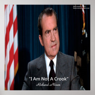 Nixon & Nicht-ein-Gauner-Zitatposter Poster