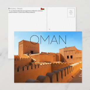 Nizwa Fort, Oman Reise-Postkarte Postkarte