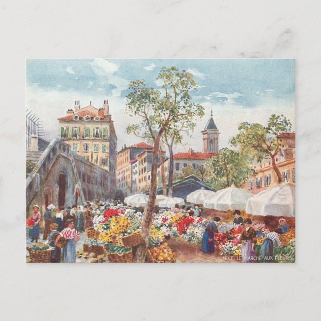 Nizza, Frankreich Blume Market Postkarte (Vorderseite)