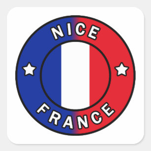 Nizza Frankreich Quadratischer Aufkleber