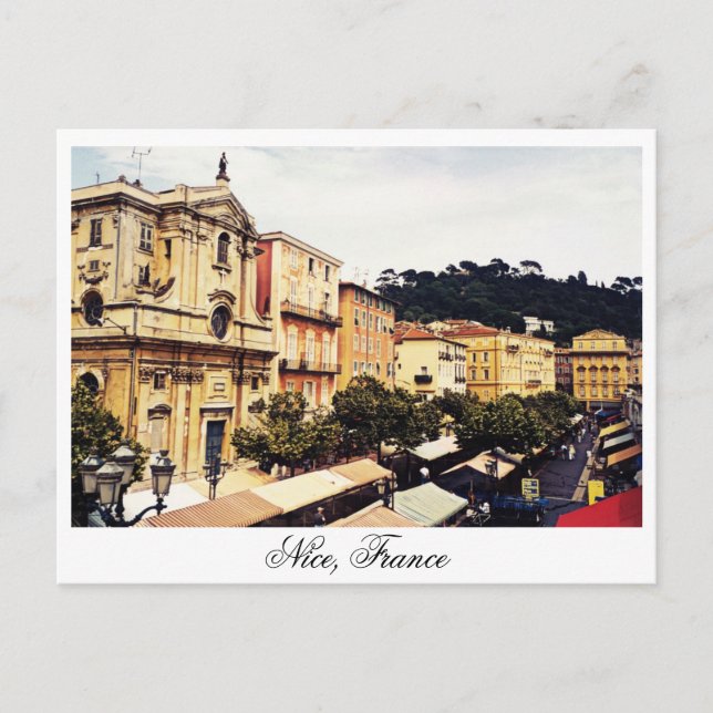 Nizza, offener Markt, Provence Frankreich Postkarte (Vorderseite)
