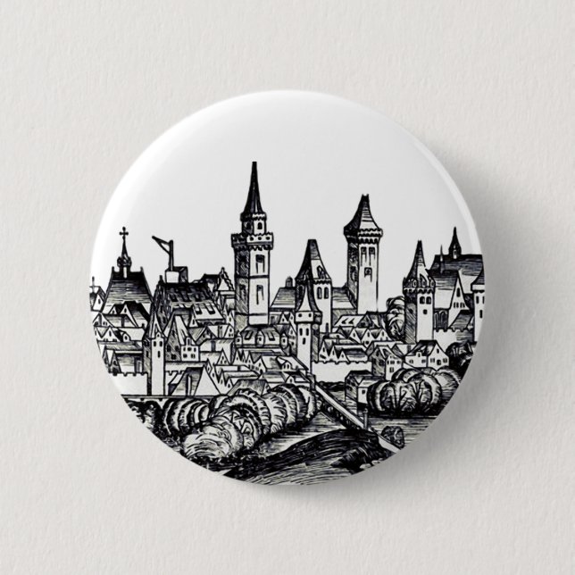 Nizza Stadt in Frankreich am Mittelmeer Button (Vorderseite)