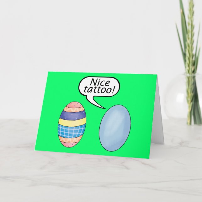 Nizza Tattoo Ostereier Feiertagskarte (Vorderseite)