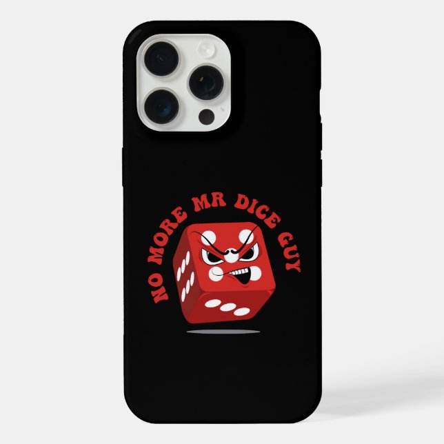 Nizza Typ Angry Cartoon Dice iPhone 15 Pro Max Hülle (Rückseite)