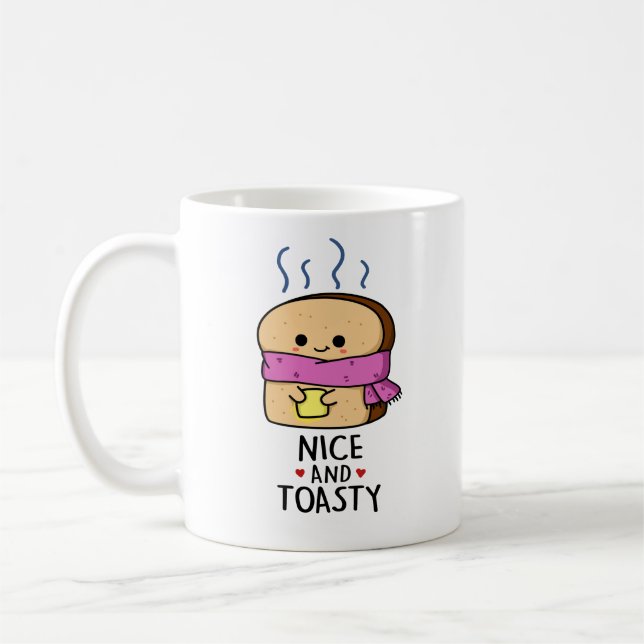 Nizza und Toasty Funny Toast Butter Puff Kaffeetasse (Links)
