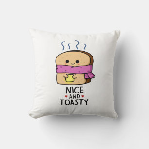 Nizza und Toasty Funny Toast Butter Puff Kissen