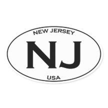 NJ - New Jersey USA Oval Logo