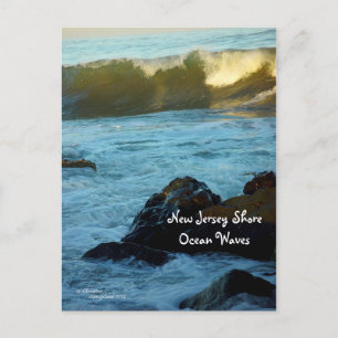 NJ Shore Ocean Waves Postkarte