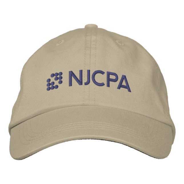 NJCPA Baseball Hat- Khaki - Bestickte Baseballkappe (Vorderseite)