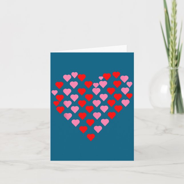 Nk And Red Hearts Lovers Funny Valentine’s Day Hum Karte (Vorderseite)