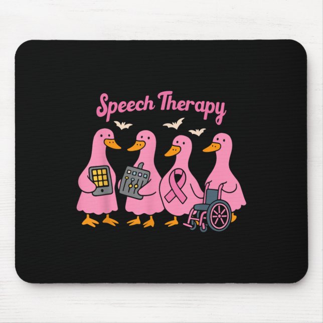 Nk Goose Ribbon Speech Language Pathologist Therap Mousepad (Vorne)