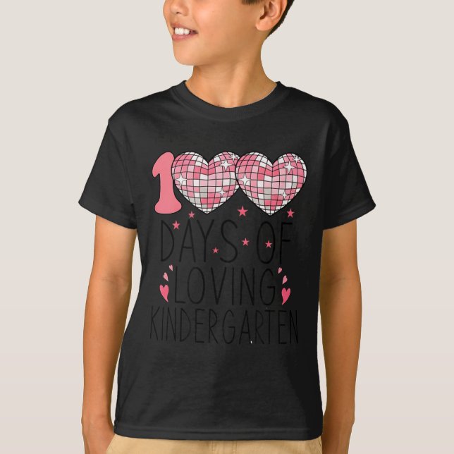 Nk Heart Kindergarten Valentine 100 Days For Girl  T-Shirt (Vorderseite)