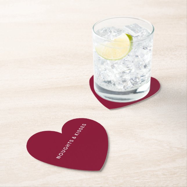 NK Logo on Heart Shaped Paper Coaster Untersetzer (Vor Ort)