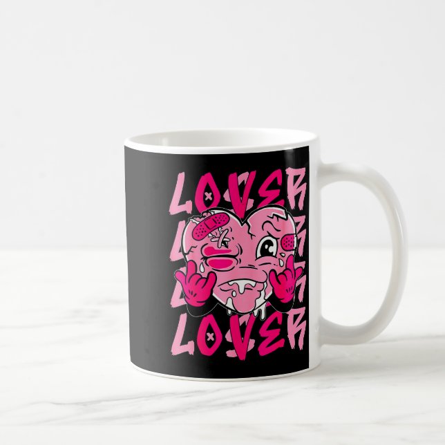 Nk Loser Lover Nk Drip Heart Matching Tee For Men  Kaffeetasse (Rechts)