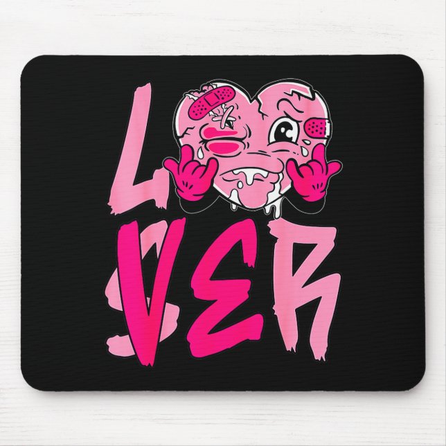 Nk Loser Lover Nk Drip Heart Matching Tee For Men  Mousepad (Vorne)