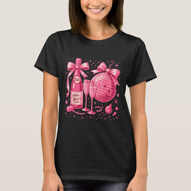 Nk New Year's Eve 2026 Disco Champagne Party  T-Shirt (Vorderseite)