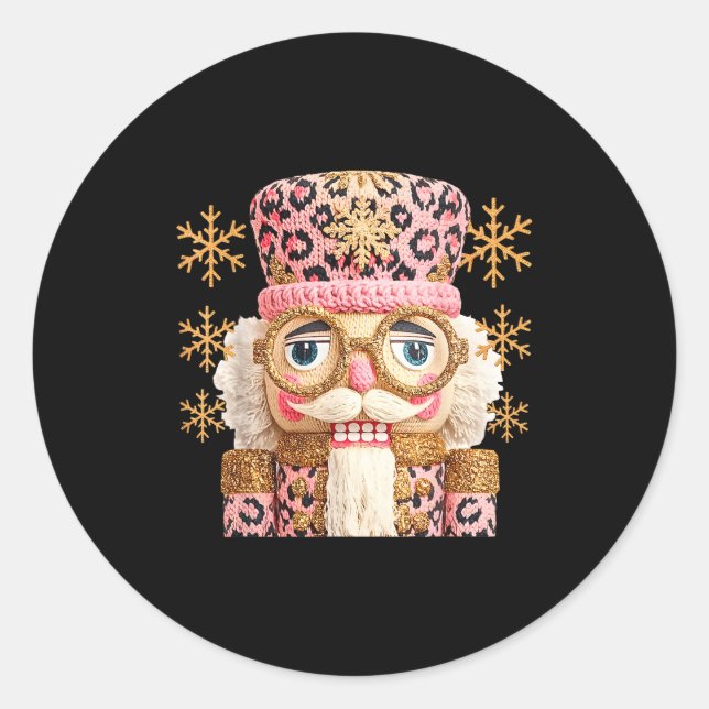 Nk Nutcracker Squad Xmas Nk Christmas Pajamas Wome Runder Aufkleber (Vorderseite)