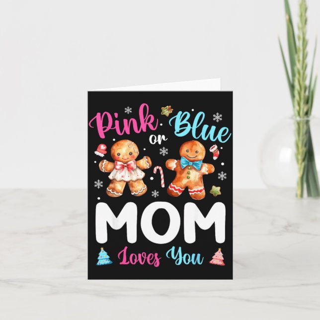 Nk Oder Blau Mama Liebt Dich Geschlecht Enthüllung Karte (Vorderseite)